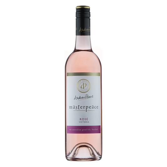 Andrew Peace Masterpeace Rosé with vibrant red berries and a crisp finish.