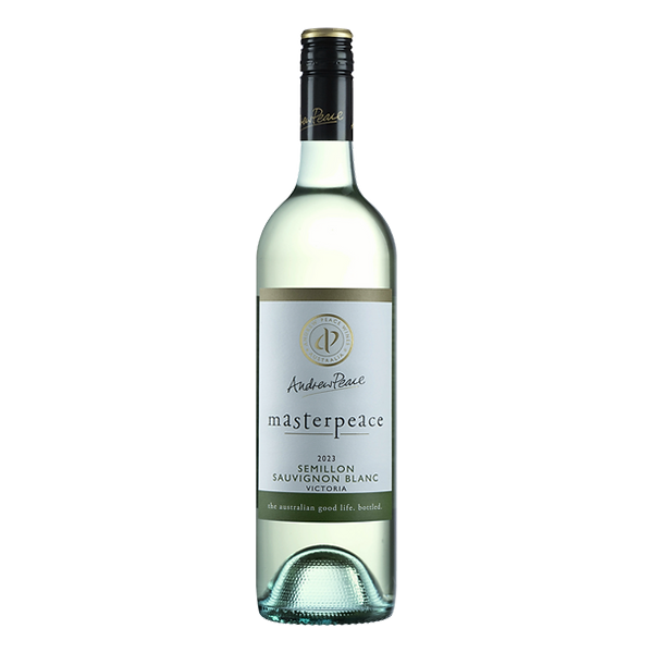 Andrew Peace Masterpeace Semillon Sauvignon Blanc with bright citrus and aromatic lift.