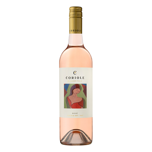 Coriole Rosé with rose florals, pomegranate, wild strawberry, and a bright, refreshing finish.