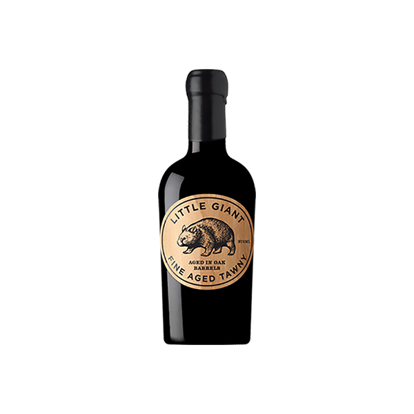 Little Giant Aged Tawny NV with rich raisin, caramel, and toffee flavours.