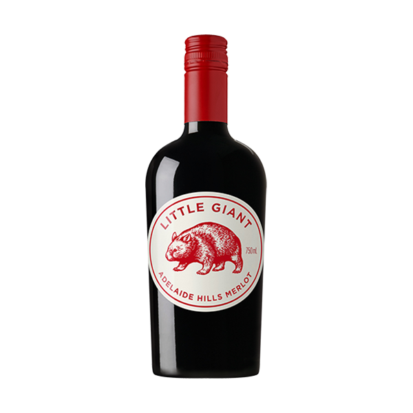 Little Giant Merlot with rich dark cherry and chocolate flavours.