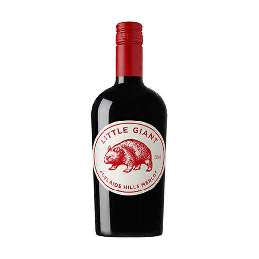 Little Giant Merlot with rich dark cherry and chocolate flavours.