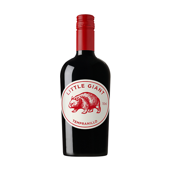 Little Giant Tempranillo with red berries, cherry, and spice from South Australia.