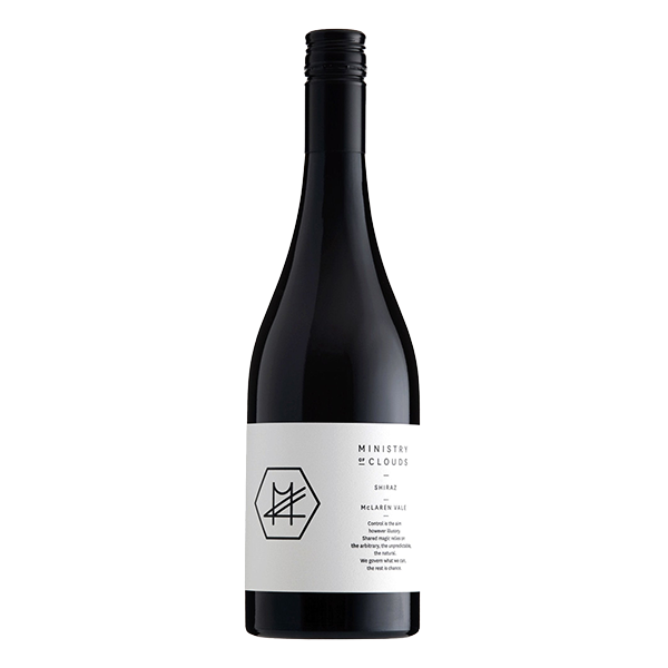 Ministry of Clouds McLaren Vale Shiraz with cool blue and red fruits, earthy notes, and mineral-driven tannins for depth and balance.