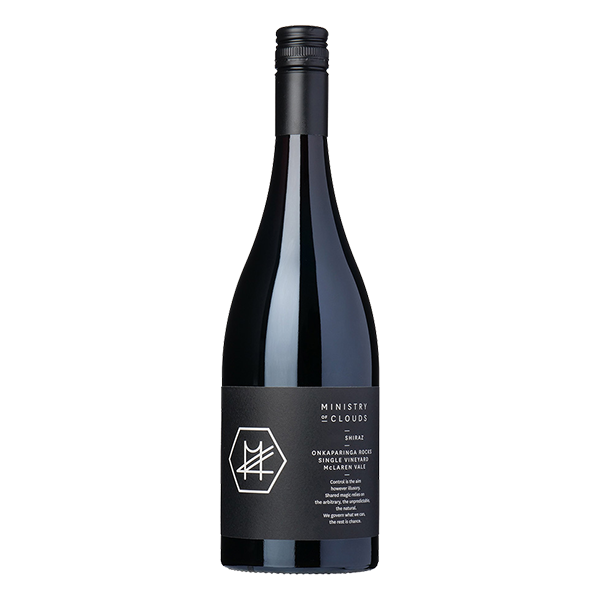 Ministry of Clouds Onkaparinga Rocks Shiraz with blue and black fruits, garrigue herbs, and fine tannins, offering depth and mineral complexity.