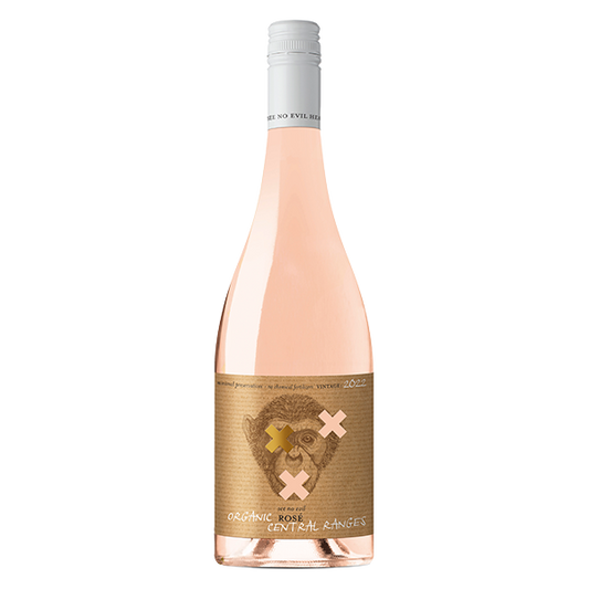 No Evil Organic Rosé with strawberries, cream, and vibrant citrus notes.