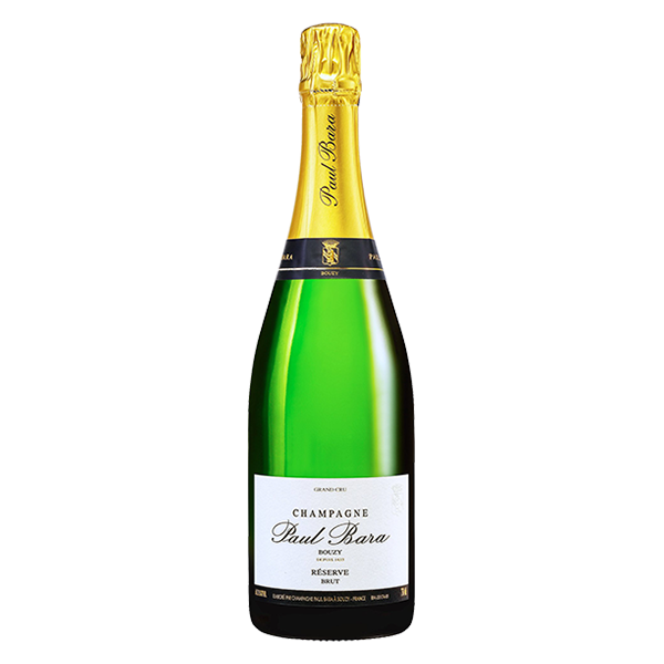 Paul Bara NV Brut Reserve Champagne with bright citrus, refined mousse, and a lingering, elegant finish.