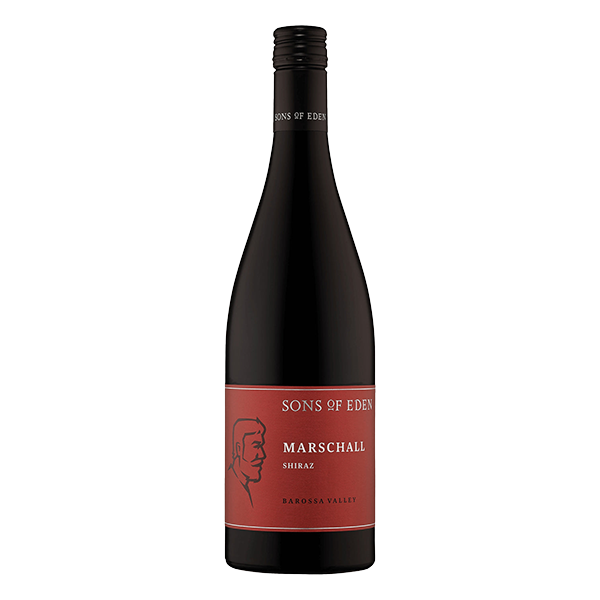 Sons of Eden Marschall Barossa Shiraz with dark cherry, wild berries, velvety tannins, and bright freshness.