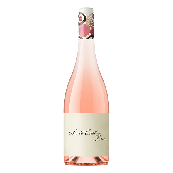 Sweet Caroline Rosé, a light and elegant rosé with lifted red berry fruits, subtle florals, and a smooth, refreshing finish.