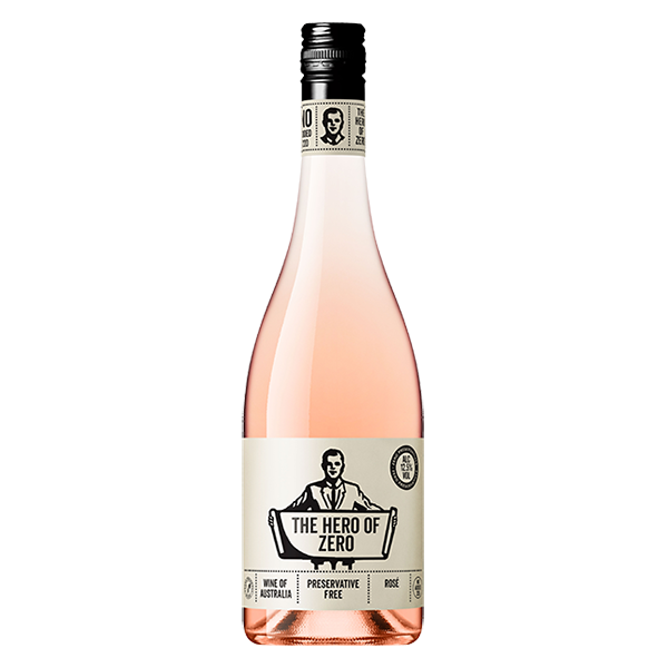 The Hero Rosé with strawberries, ruby red orange, and a crisp, refreshing finish.