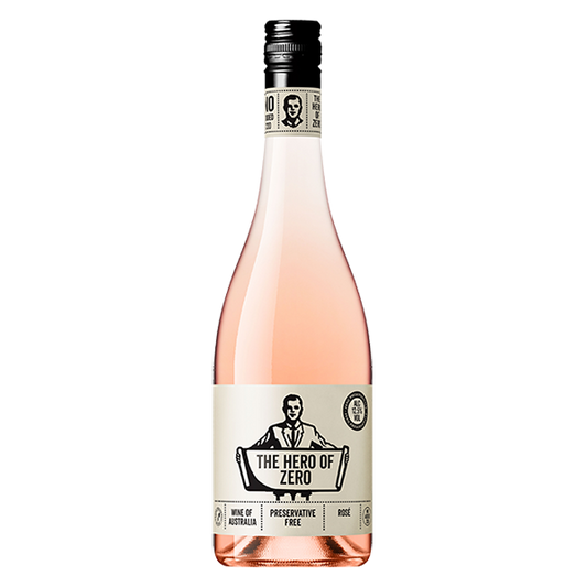 The Hero Rosé with strawberries, ruby red orange, and a crisp, refreshing finish.