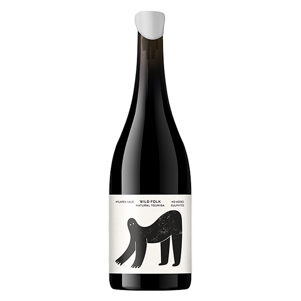 Wild Folk Natural Touriga with dark berries, earthy spice, and a smooth savoury finish from McLaren Vale.