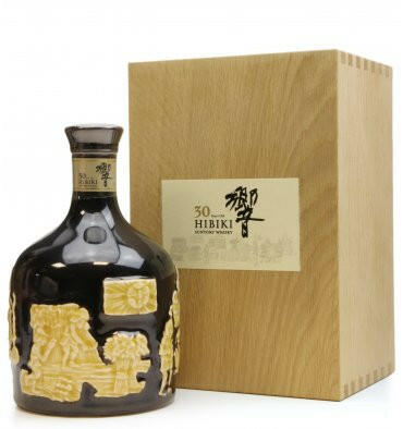 Suntory Hibiki 30 Years Arita-Yaki Limited Edition, rare Japanese whisky in a handcrafted porcelain decanter.