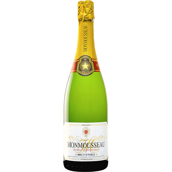 Monmousseau NV Brut Etoile with fine bubbles and flavours of pear, almond, and fig from the Loire Valley.