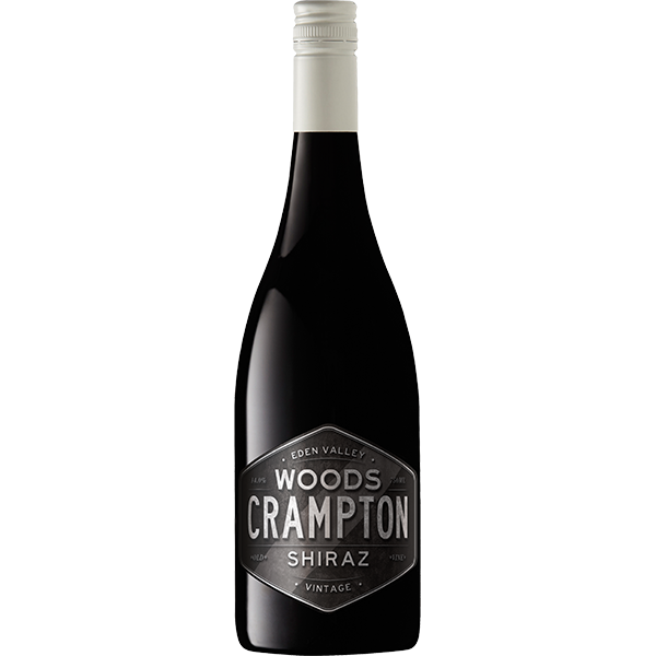 Woods Crampton Black Label Shiraz with dark berry, spice, and silky tannins from Barossa.