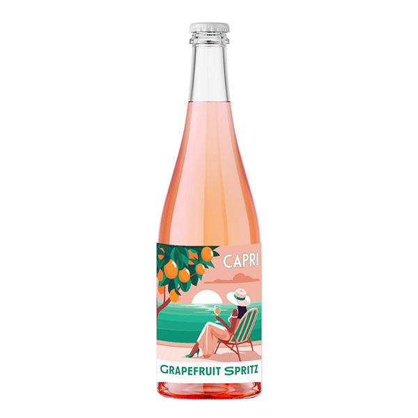 CAPRI Grapefruit Spritz with zesty citrus, ruby grapefruit, and a crisp, summery finish.