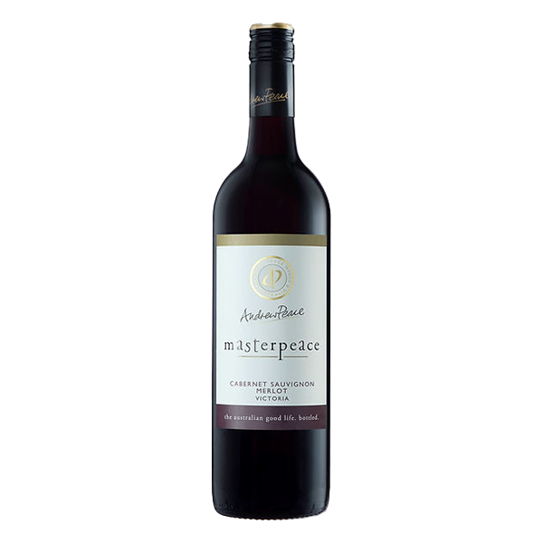 Andrew Peace Masterpeace Cabernet Merlot with rich dark fruit and a velvety finish.