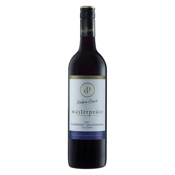 Andrew Peace Masterpeace Cabernet Sauvignon with rich dark fruit and smooth tannins.