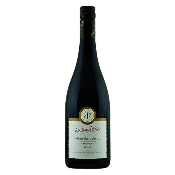 Andrew Peace Barossa Shiraz with rich dark plum, chocolate, and soft tannins in a bold, full-bodied style.