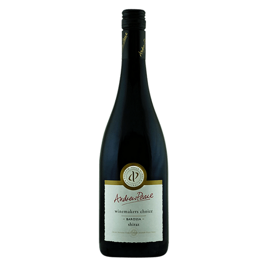 Andrew Peace Barossa Shiraz with rich dark plum, chocolate, and soft tannins in a bold, full-bodied style.
