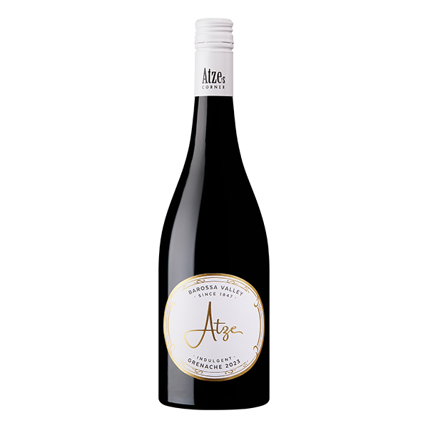 Atze’s Corner Indulgent Grenache with red berries, sweet spice, and bright acidity from Barossa Valley.