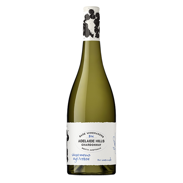 Bare Winemakers Adelaide Hills Chardonnay with stone fruit, green apple, and subtle toasty oak.