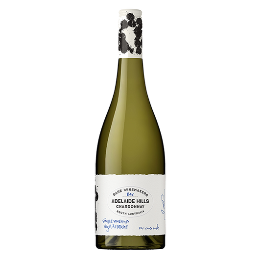 Bare Winemakers Adelaide Hills Chardonnay with stone fruit, green apple, and subtle toasty oak.