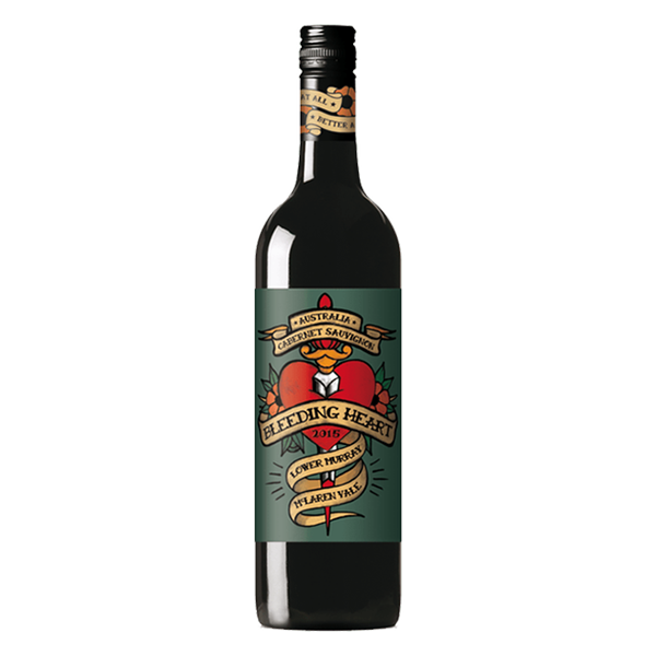 Bleeding Heart Cabernet Sauvignon with dark berries, ripe plum, and fine tannins from South Australia.