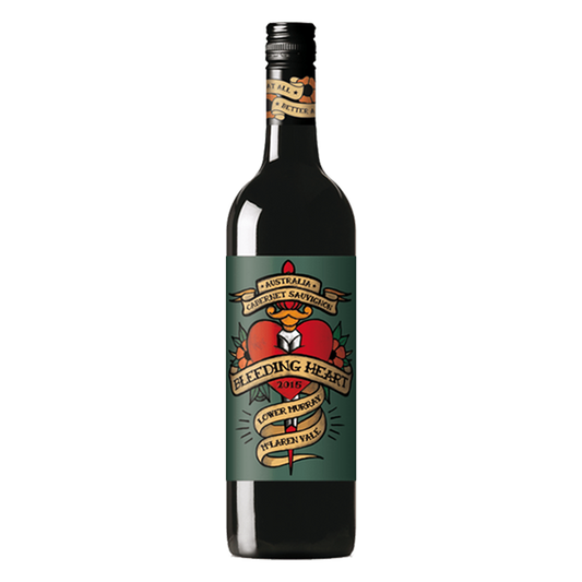 Bleeding Heart Cabernet Sauvignon with dark berries, ripe plum, and fine tannins from South Australia.