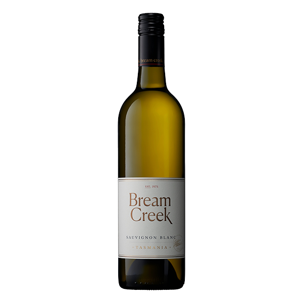 Bream Creek Sauvignon Blanc, a 91-point Tasmanian white wine with passionfruit, rockmelon, and a fresh, chalky finish.