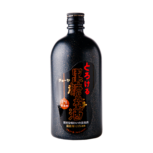 Choya Kokuto Umeshu, a rich Japanese plum liqueur with brown sugar and smoky sweetness.