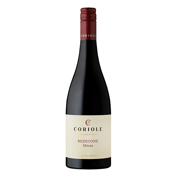 Coriole Redstone Shiraz, a classic McLaren Vale red wine with boysenberry, lavender, and plum notes.