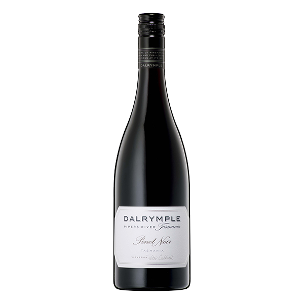 Dalrymple Vineyards Pinot Noir with cranberries, dark plum, earthy spice, and fine tannins, finishing long and elegant.