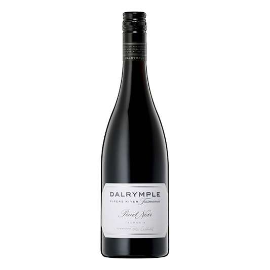 Dalrymple Vineyards Pinot Noir with cranberries, dark plum, earthy spice, and fine tannins, finishing long and elegant.