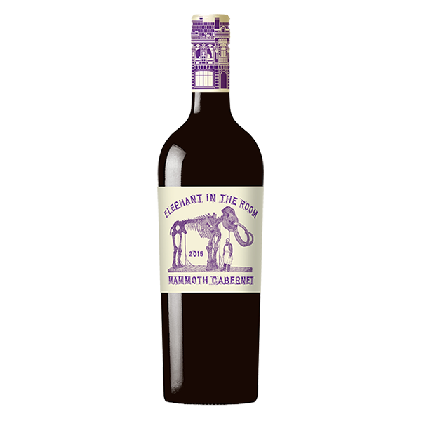 Elephant in the Room Cabernet Sauvignon with rich dark berries, cocoa, and fine tannins.