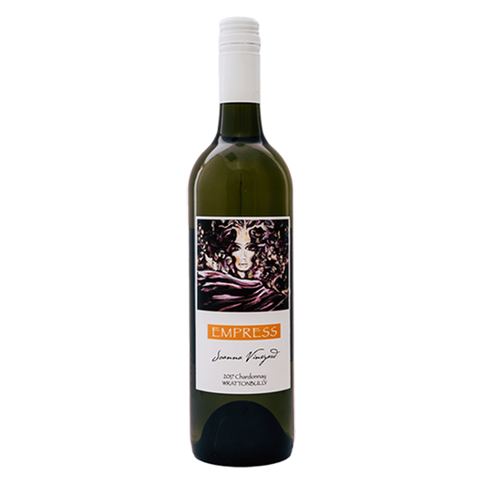 Empress Chardonnay with ripe stone fruit, citrus notes, and a smooth, balanced finish.
