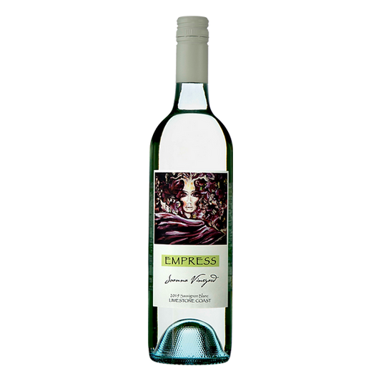 Empress Sauvignon Blanc with zesty citrus, gooseberry, tropical notes, and a crisp, refreshing finish.