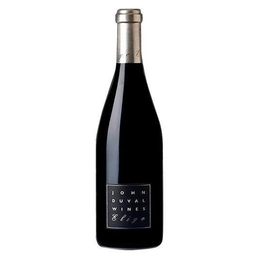 John Duval Eligo Shiraz, a powerful Barossa red with plum, blackberry, and dark chocolate over fine tannins.