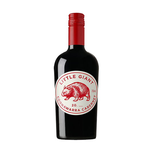 Little Giant Coonawarra Cabernet with blackberry, mulberry, and fine tannins.