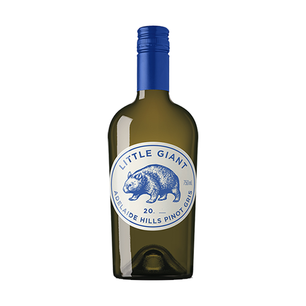 Little Giant Adelaide Hills Pinot Gris with pear, citrus, and bright acidity.