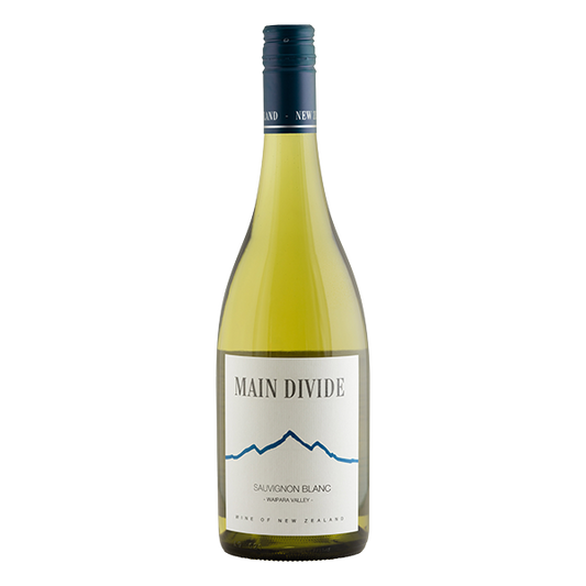 Main Divide Sauvignon Blanc, a 93-point New Zealand white wine with citrus, green apple, and vibrant acidity.