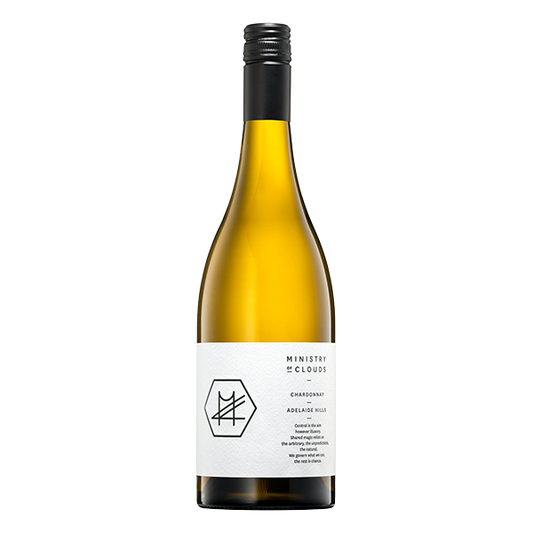 Ministry of Clouds Adelaide Hills Chardonnay with green nectarine, white flowers, ginger spice, and chalky minerality over a refined, vibrant palate.