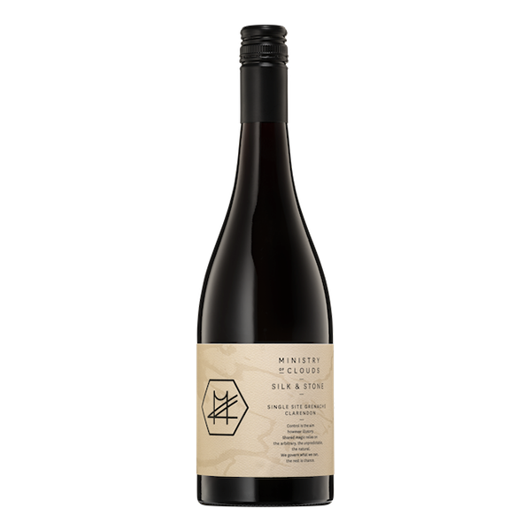 Ministry of Clouds Silk and Stone Grenache with pure red fruit, spice, and fine tannins over silky texture and stony minerality.