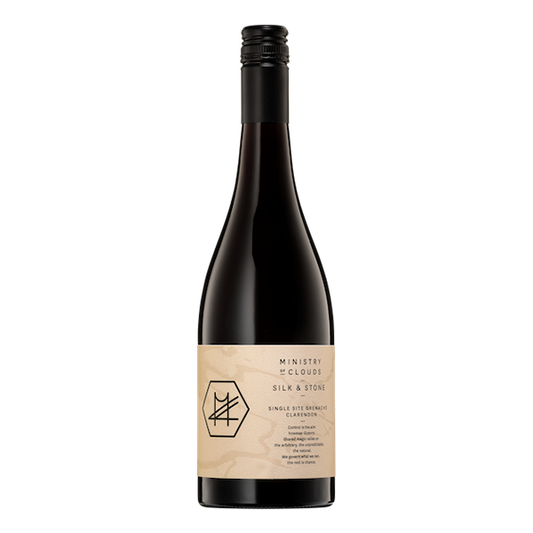 Ministry of Clouds Silk and Stone Grenache with pure red fruit, spice, and fine tannins over silky texture and stony minerality.