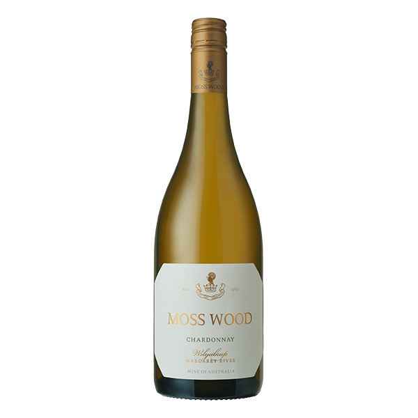 Moss Wood Chardonnay, a refined Margaret River white wine with stone fruit, lemon cheesecake, and nutty complexity.