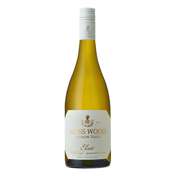 Moss Wood Ribbon Vale ‘Elsa’ Sauvignon Blanc, a 95-point Margaret River white wine with orange blossom, nashi pear, and rich, layered texture.