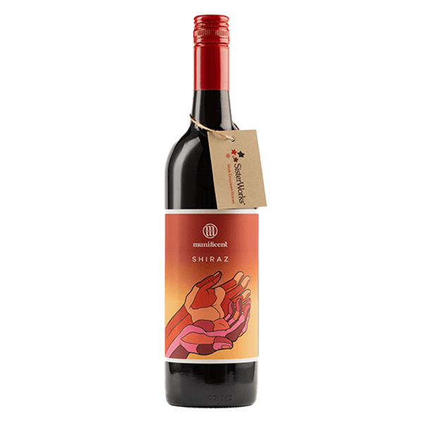 Munificent Shiraz with dark red fruits, mocha, and a hint of pepper spice.