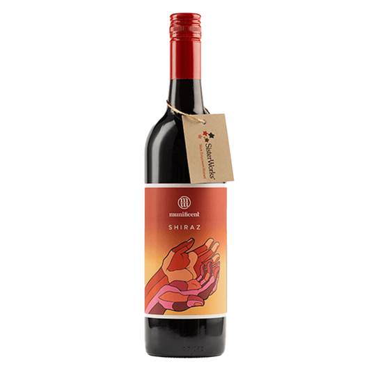 Munificent Shiraz with dark red fruits, mocha, and a hint of pepper spice.