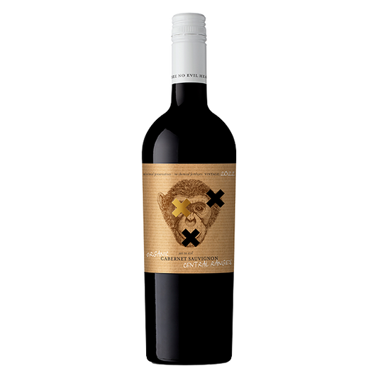 No Evil Organic Cabernet Sauvignon with blackcurrant, blackberry, and rich chocolate notes.