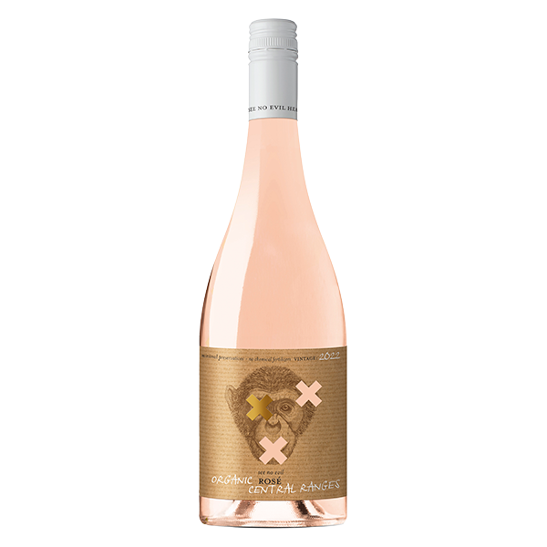 No Evil Organic Rosé with strawberries, cream, and vibrant citrus notes.